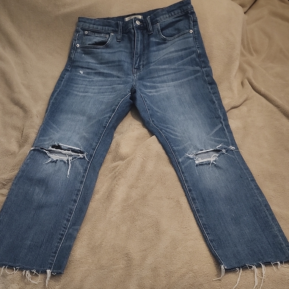 Madewell Distressed Blue Jeans